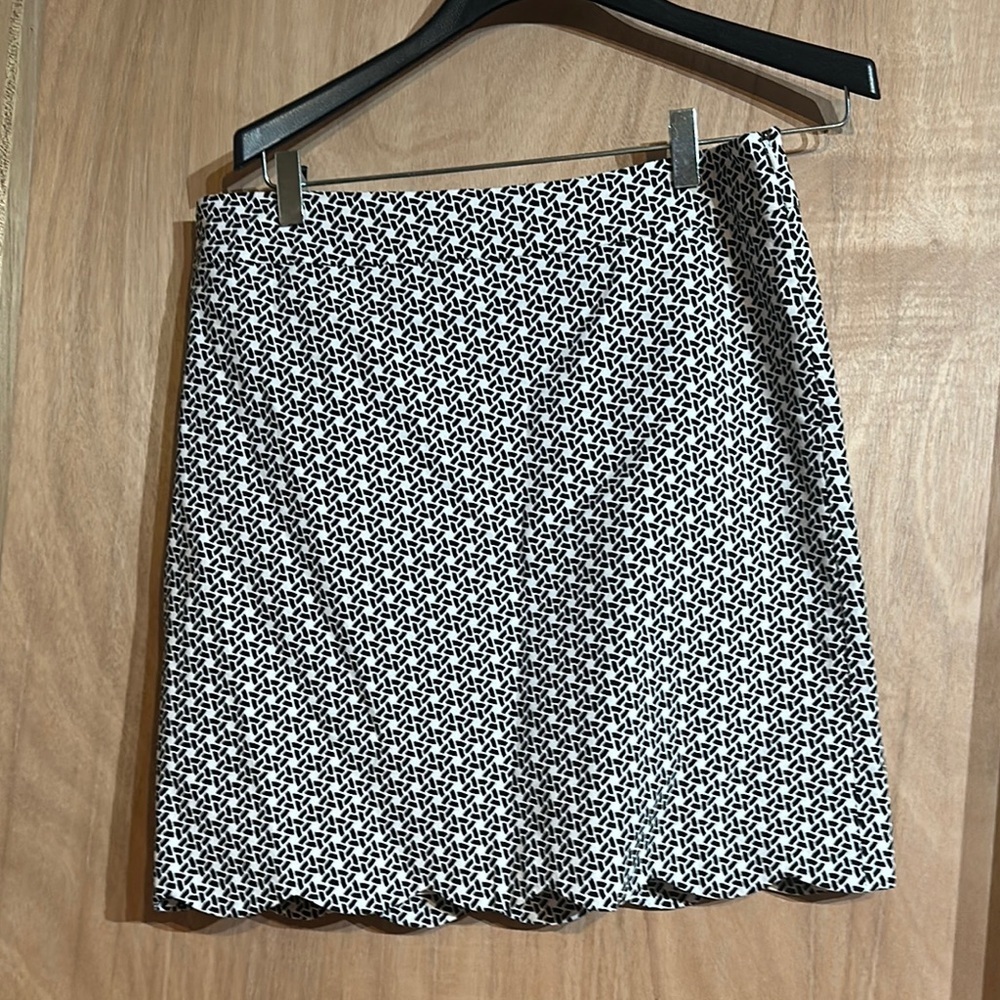 Talbots Black and White Patterned Women's Skirt